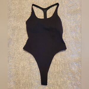 ALO Yoga Black Shelf-bra Bodysuit In Black SIZE Medium